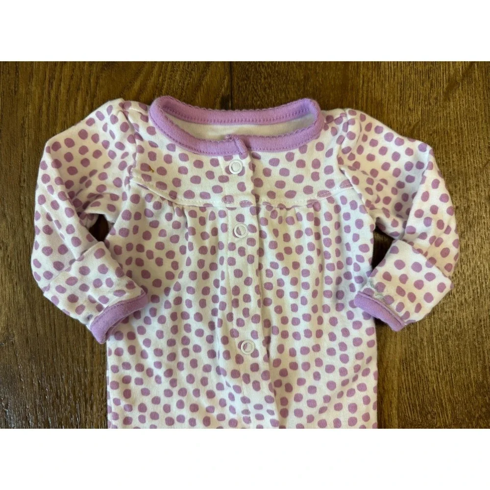 Carters Baby Sleeper Preemie Girl Unicorn Polka Dot Outfit Footie Reborn Doll